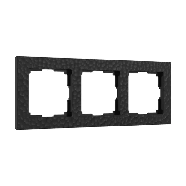 Рамка Werkel W0032408/ Рамка на 3 поста Hammer (черный)