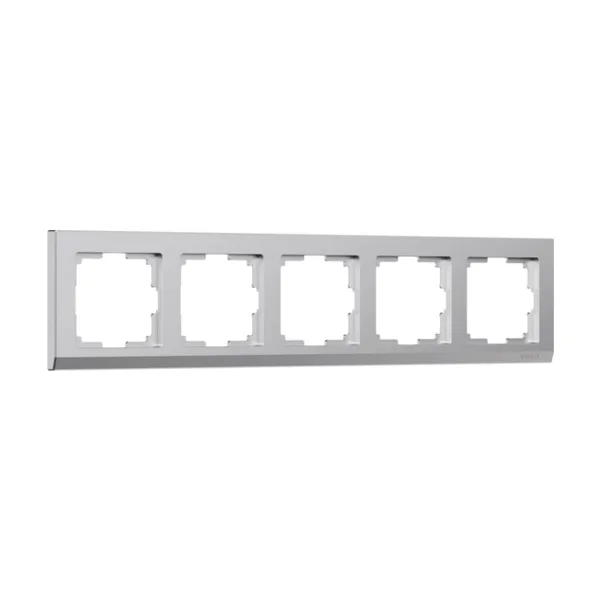 Рамка Werkel W0051865/ Рамка на 5 постов Stark (серебряный матовый)