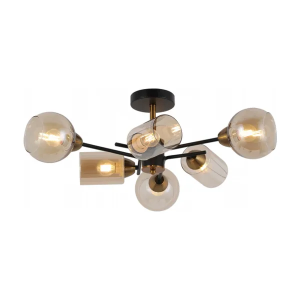 Потолочная люстра ILLUMICO IL8243-6COU-79 BK GD