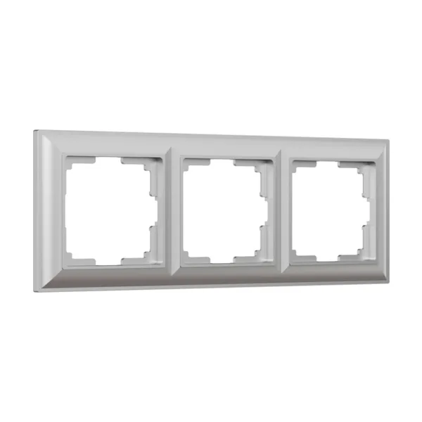 Рамка Werkel W0032206/ Рамка на 3 поста Fiore (серебряный)
