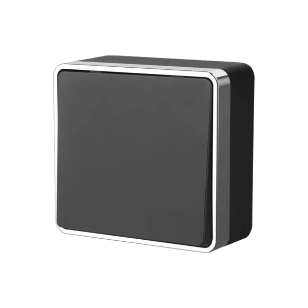 Выключатель Werkel W5010035/ Выключатель одноклавишный Gallant (черный/хром)