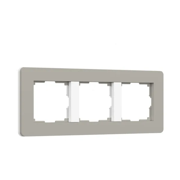 Рамка Werkel Split дымчатый/белый, soft-touch W0033067/ Рамка на 3 поста Split (дымчатый/белый, soft-touch)