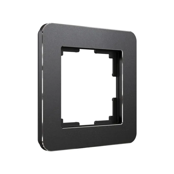 Рамка Werkel Platinum черный алюминий W0012608/ Рамка на 1 пост Platinum (черный алюминий)