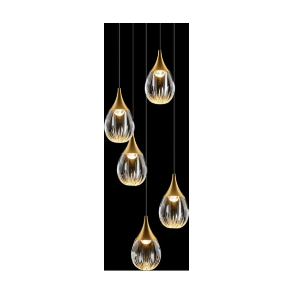 Подвесной светильник Stilla MD24001004-5A gold/clear