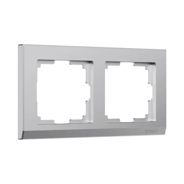 Рамка Werkel W0021865/ Рамка на 2 поста Stark (серебряный матовый)