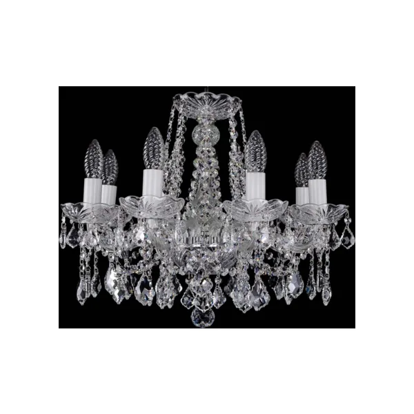Подвесная люстра Bohemia Ivele Crystal 1413 1413/8/165/Ni/Leafs