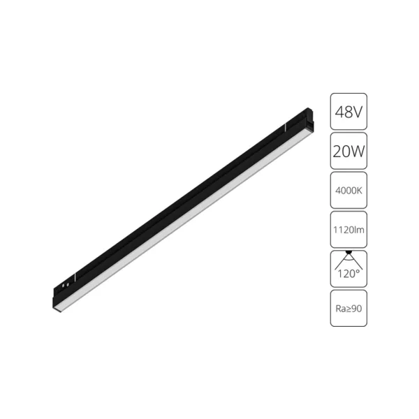 Трековый светильник Arte Lamp Expert A5723PL-1BK