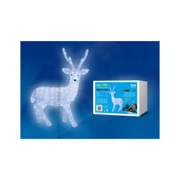 Световая фигура Uniel ULD-M6393-200/STA WHITE IP20 DEER-1, IP20, белый