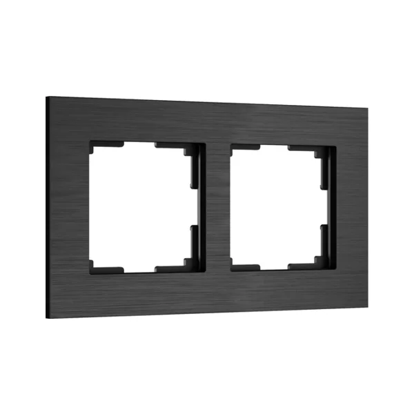 Рамка Werkel W0023508/ Рамка на 2 поста AluMax (черный алюминий)