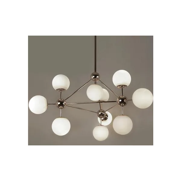 Люстра на штанге Imperiumloft Modo Chandelier White Glass 40,514