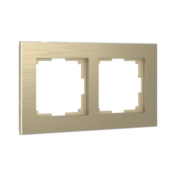 Рамка Werkel W0021711/ Рамка на 2 поста Aluminium (шампань)