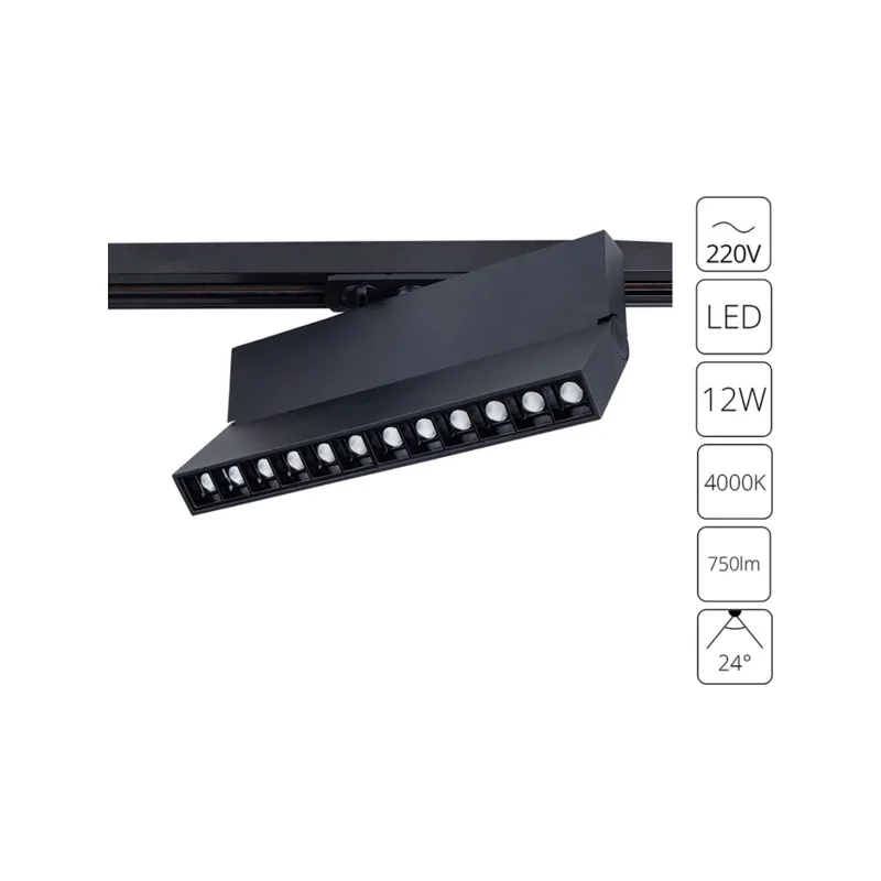 Трековый светильник Arte Lamp Flash A4572PL-1BK