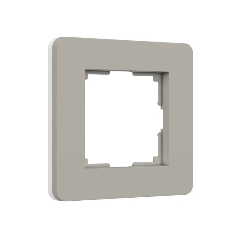 Рамка Werkel Split дымчатый/белый, soft-touch W0013067/ Рамка на 1 пост Split (дымчатый/белый, soft-touch)