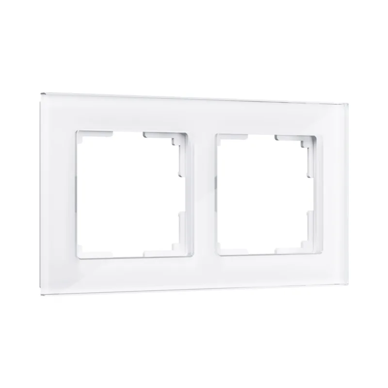 Рамка Werkel W0021101/ Рамка на 2 поста Favorit (белый,стекло)