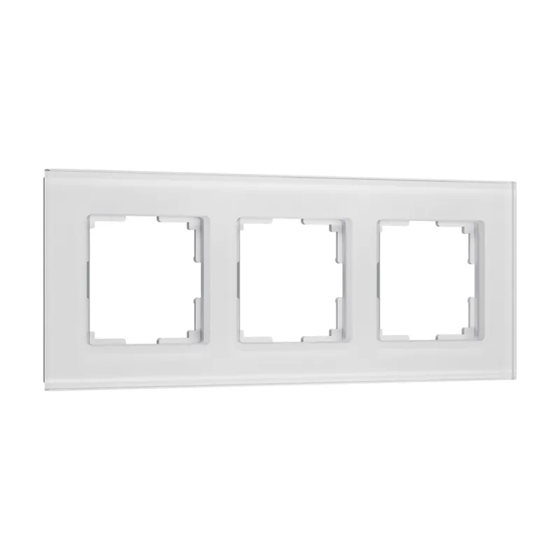 Рамка Werkel W0033101/ Рамка на 3 поста Senso (белый, стекло soft-touch)
