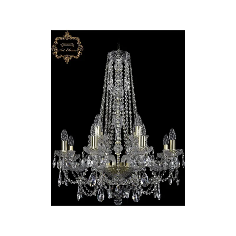 Подвесная хрустальная люстра Art Classic 11.25 11.25.8+4.220.h-80.Gd.Sp