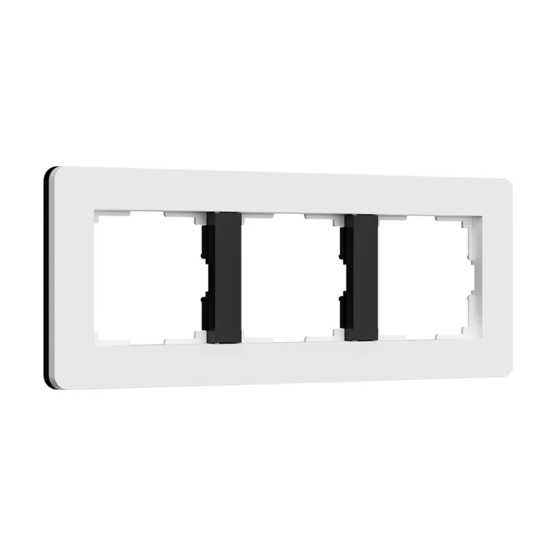 Рамка Werkel Split белый/черный, soft-touch W0033068/ Рамка на 3 поста Split (белый/черный, soft-touch)
