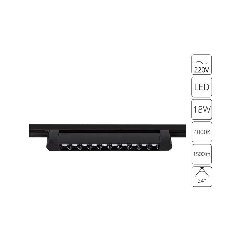 Трековый светильник Arte Lamp Flash A4575PL-1BK