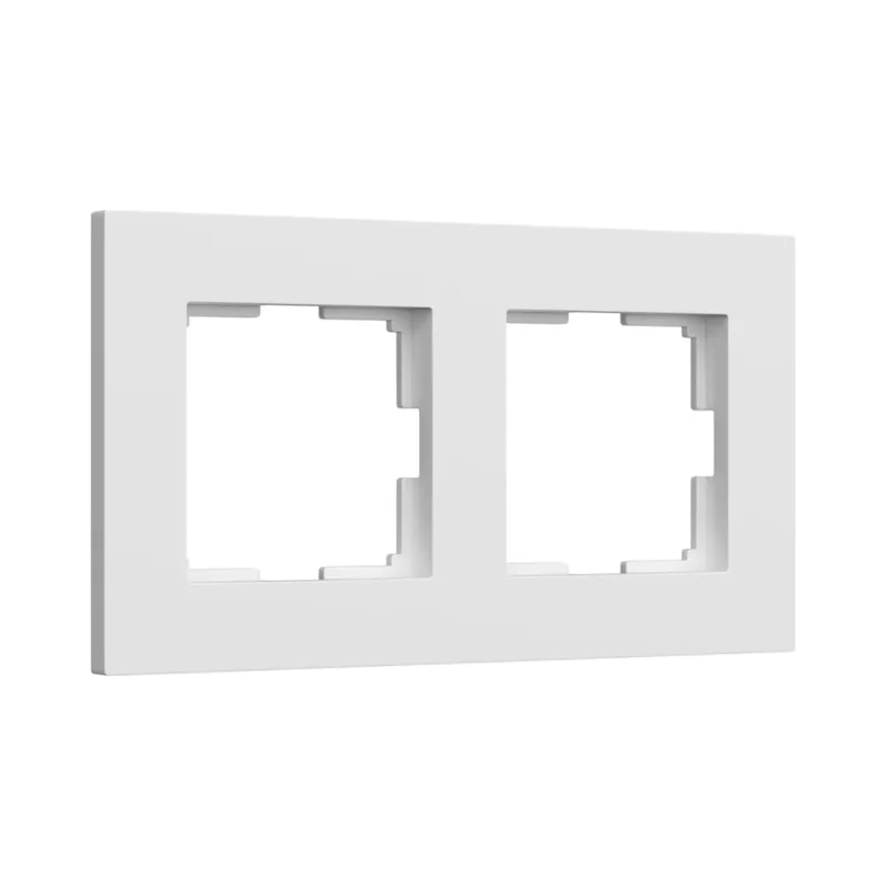 Рамка Werkel Slab белый софт W0022961/ Рамка на 2 поста Slab (белый софт)