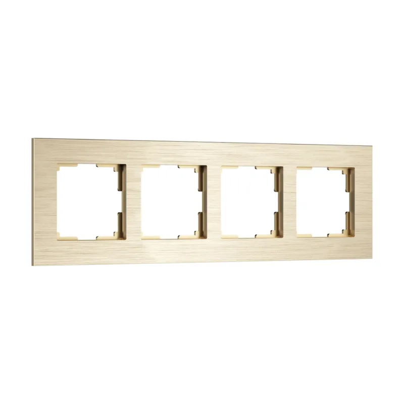 Рамка Werkel W0043511/ Рамка на 4 поста AluMax (шампань)