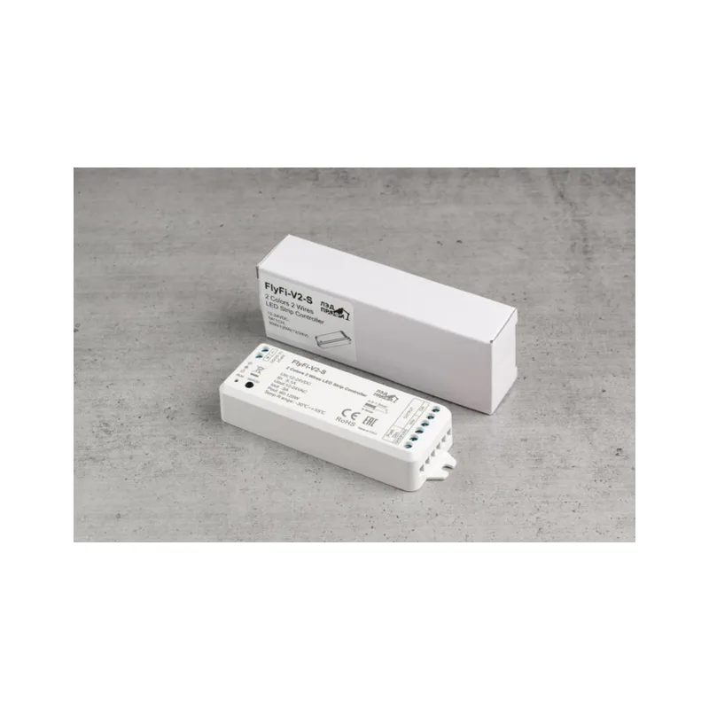 Fly-Fi Диммер/Контроллер V2-S - 1CH*5A 12-24В DC, WW+CW CCT Controller, CV, пластик, гарантия 5 лет FF-D-V2-S