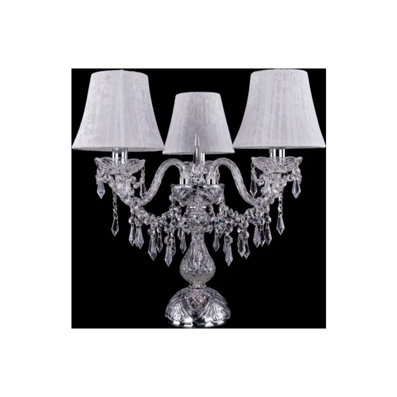 Настольная лампа декоративная Bohemia Ivele Crystal 5703 1403L/3/141-39/Ni/SH41-160