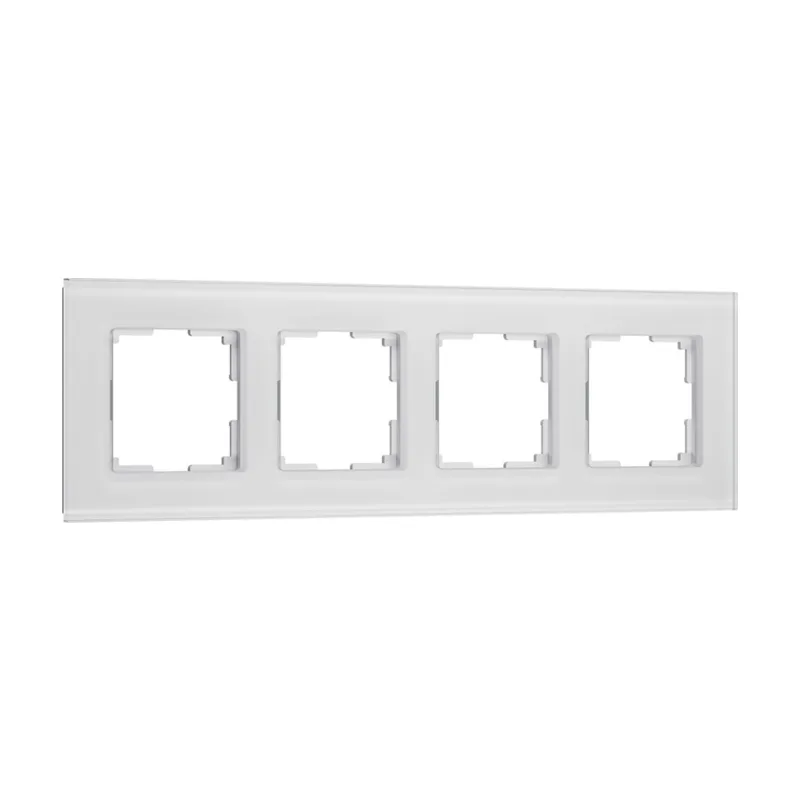 Рамка Werkel W0043101/ Рамка на 4 поста Senso (белый, стекло soft-touch)