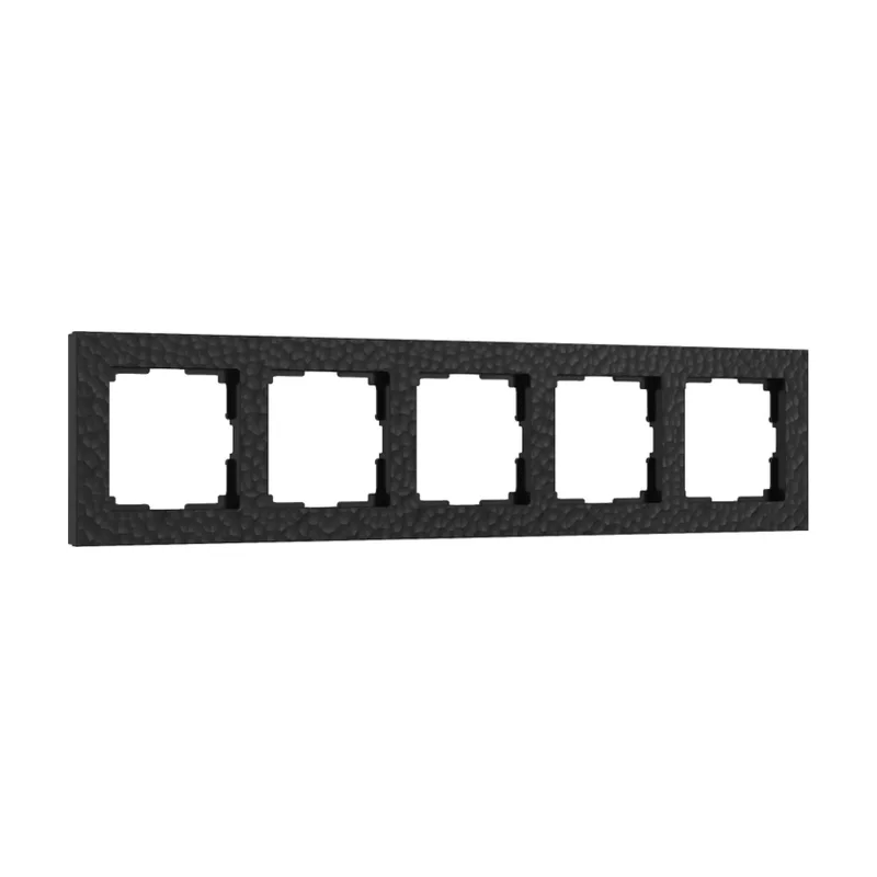 Рамка Werkel W0052408/ Рамка на 5 постов Hammer (черный)