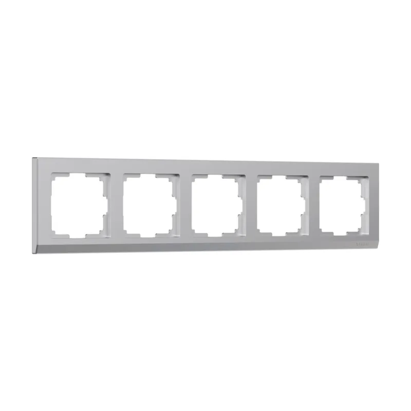 Рамка Werkel W0051806/ Рамка на 5 постов Stark (серебряный)