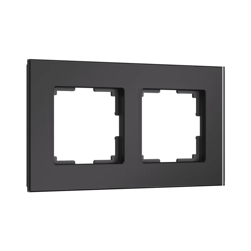 Рамка Werkel W0023108/ Рамка на 2 поста Senso (черный, стекло soft-touch)