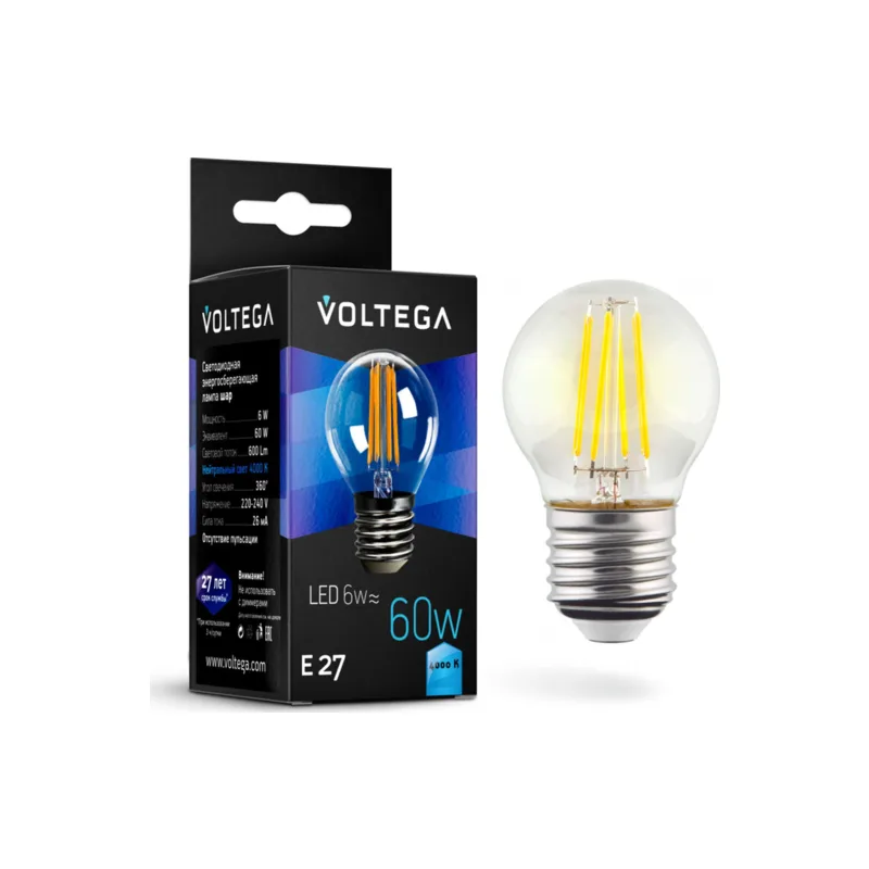 Лампочка светодиодная Globe E27 6W 7024