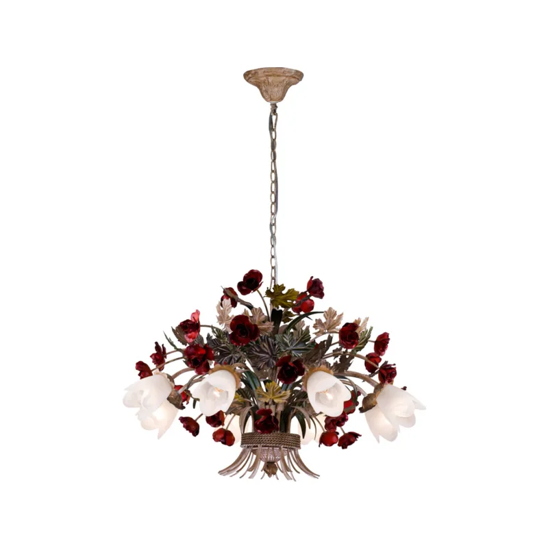 Люстра подвесная с цветочками Lucia Tucci FIORI Fiori di rose 1760.8