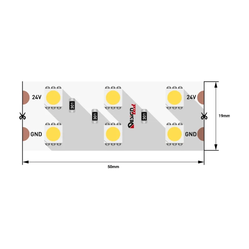 Светодиодная лента LUX DSG5120-24-WW-33