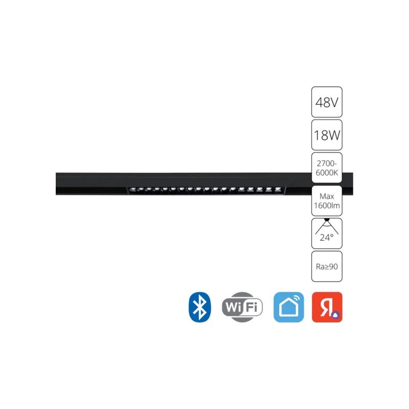 Трековый светильник Arte Lamp Linea A4695PL-1BK