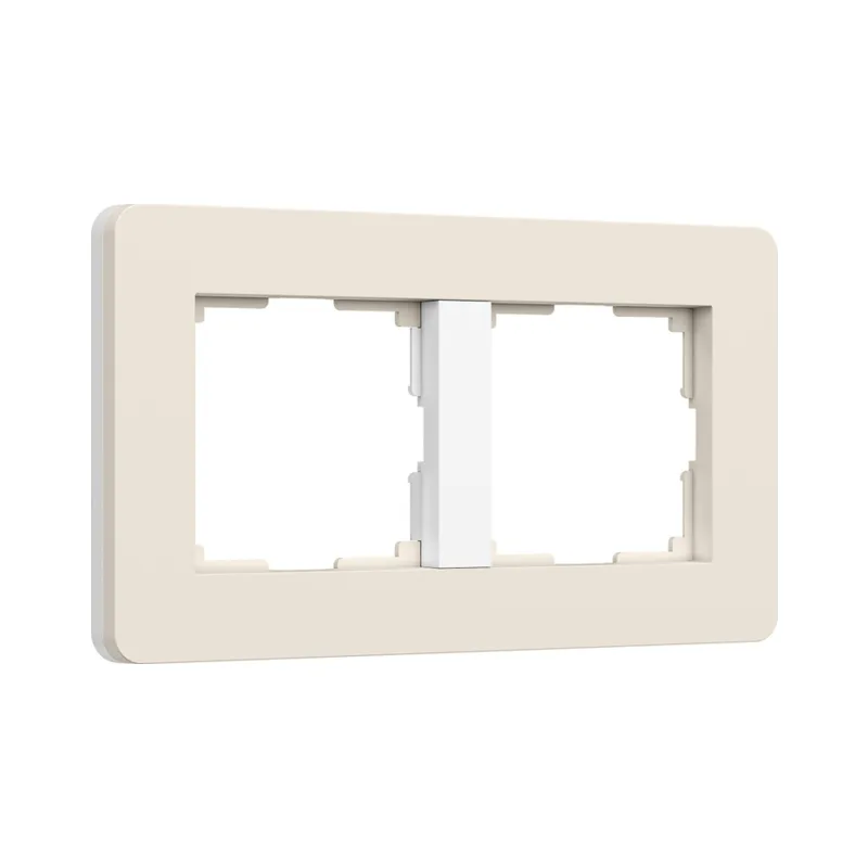 Рамка Werkel Split айвори/белый, soft-touch W0023066/ Рамка на 2 поста Split (айвори/белый, soft-touch)