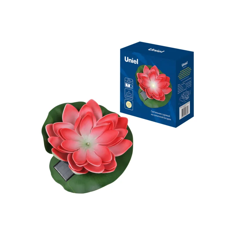 Газонная световая фигура USL-S-826/PT060 RED WATERLILY