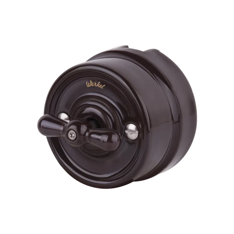 Выключатель Werkel W5620014/ Выключатель на 4 положения двухклавишный (коричневый) Ретро