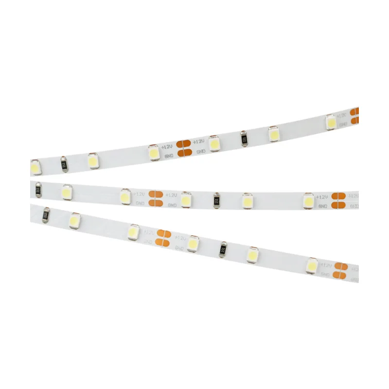Светодиодная лента Arlight RT 2835, 60 шт/м, 4 Вт/м, 12 В, IP20, мультибелый CCT, 5 мм, 5 м 028610(2)