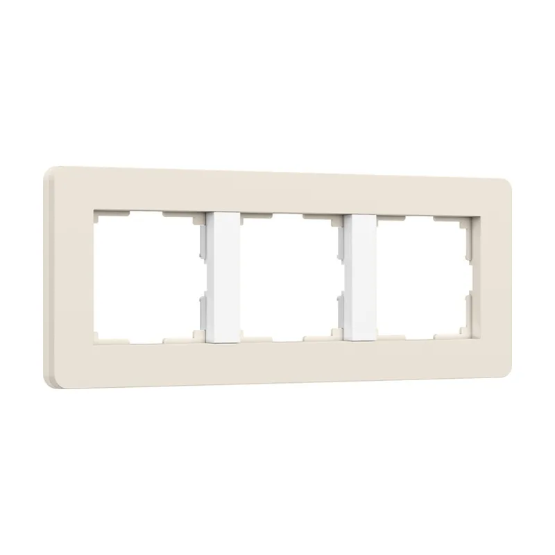 Рамка Werkel Split айвори/белый, soft-touch W0033066/ Рамка на 3 поста Split (айвори/белый, soft-touch)