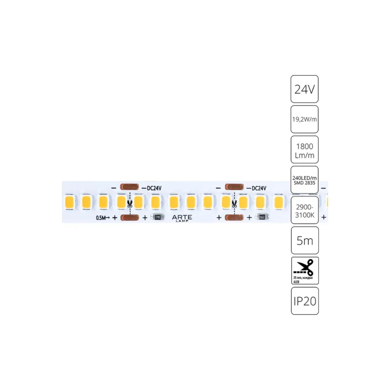 Светодиодная лента Arte Lamp Tape A2424010-01-3K