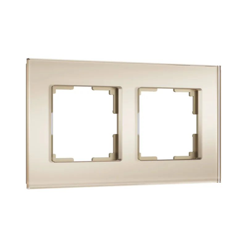 Рамка Werkel W0023111/ Рамка на 2 поста Senso (шампань, стекло soft-touch)