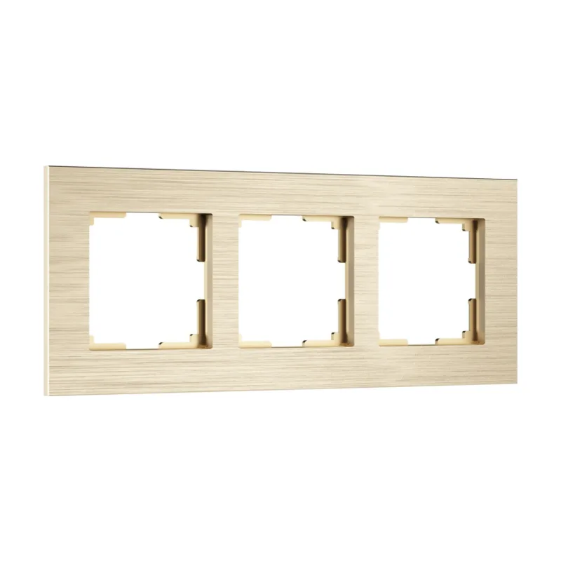 Рамка Werkel W0033511/ Рамка на 3 поста AluMax (шампань)