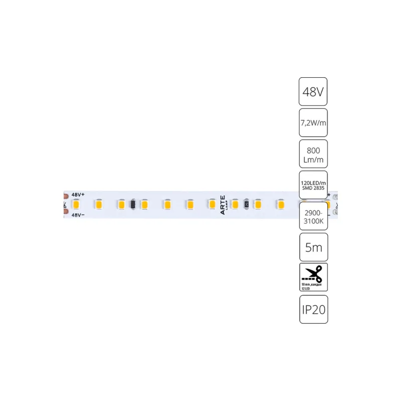 Светодиодная лента Arte Lamp Tape A4812010-01-3K