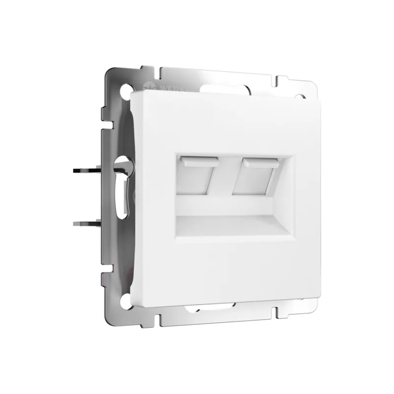 Розетка Werkel W1181161/ Розетка двойная Ethernet RJ-45 (белый матовый)