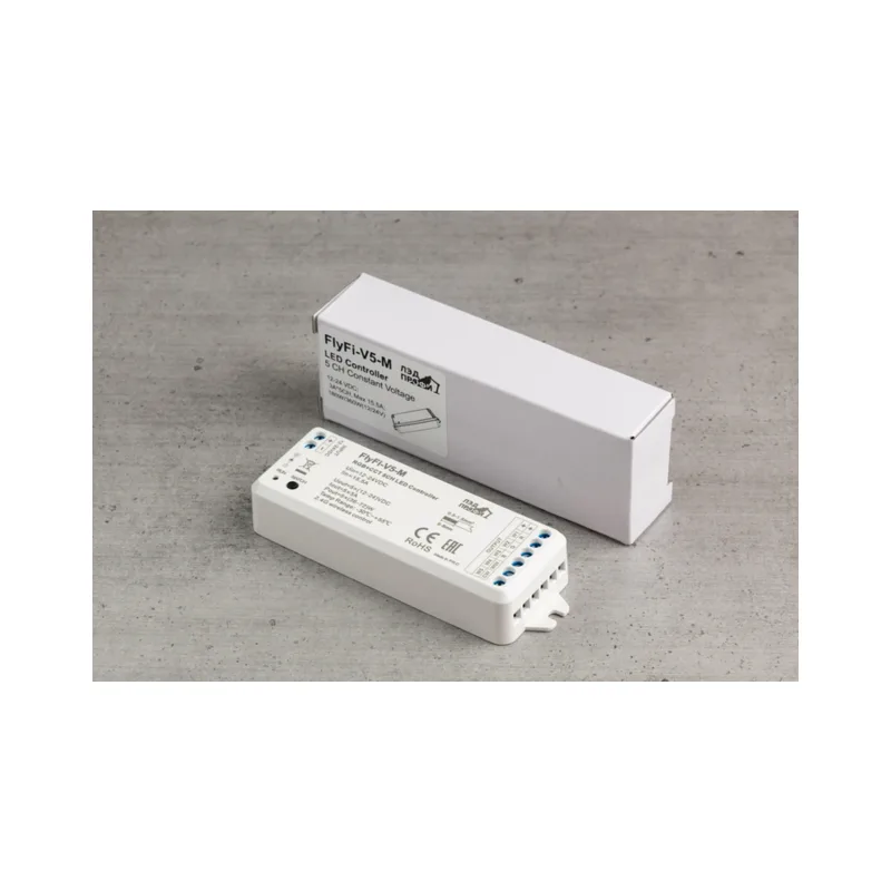 Fly-Fi Диммер/Контроллер V5-M - 5CH*3A 12-24В DC, CV, пластик, гарантия 5 лет FF-D-V5-M