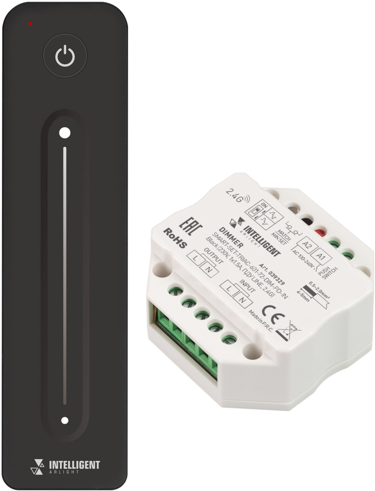 INTELLIGENT ARLIGHT Диммер SMART-SET-TRIAC-601-72-DIM-PD-IN Black 039329