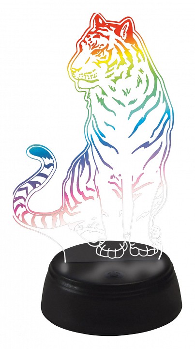 Зверь декоративный Uniel ULI-M507 RGB/3AA TIGER/BLACK UL-00008402