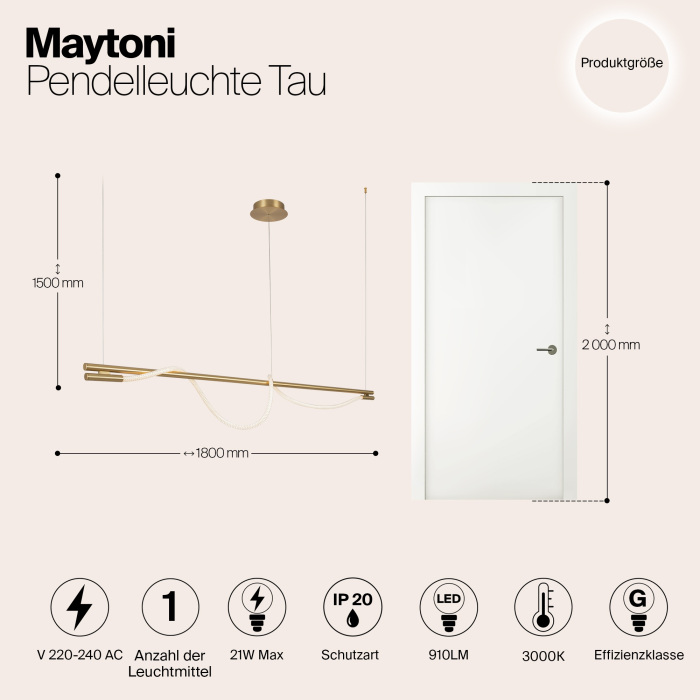 Подвесной светильник Maytoni MOD166PL-L20G3K — фото 5