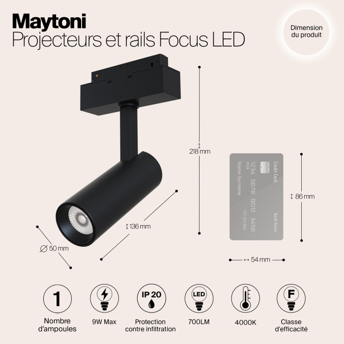 Трековый светильник Maytoni Focus LED Gravity TR019-2-10W4K-B — фото 5