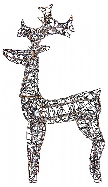 ULD-M6098-160/SBA WARM WHITE IP44 DEER-3 Фигура светодиодная каркасная «Олень-3», 60х98см, 160 светодиодов. Теплый белый свет. Провод к
